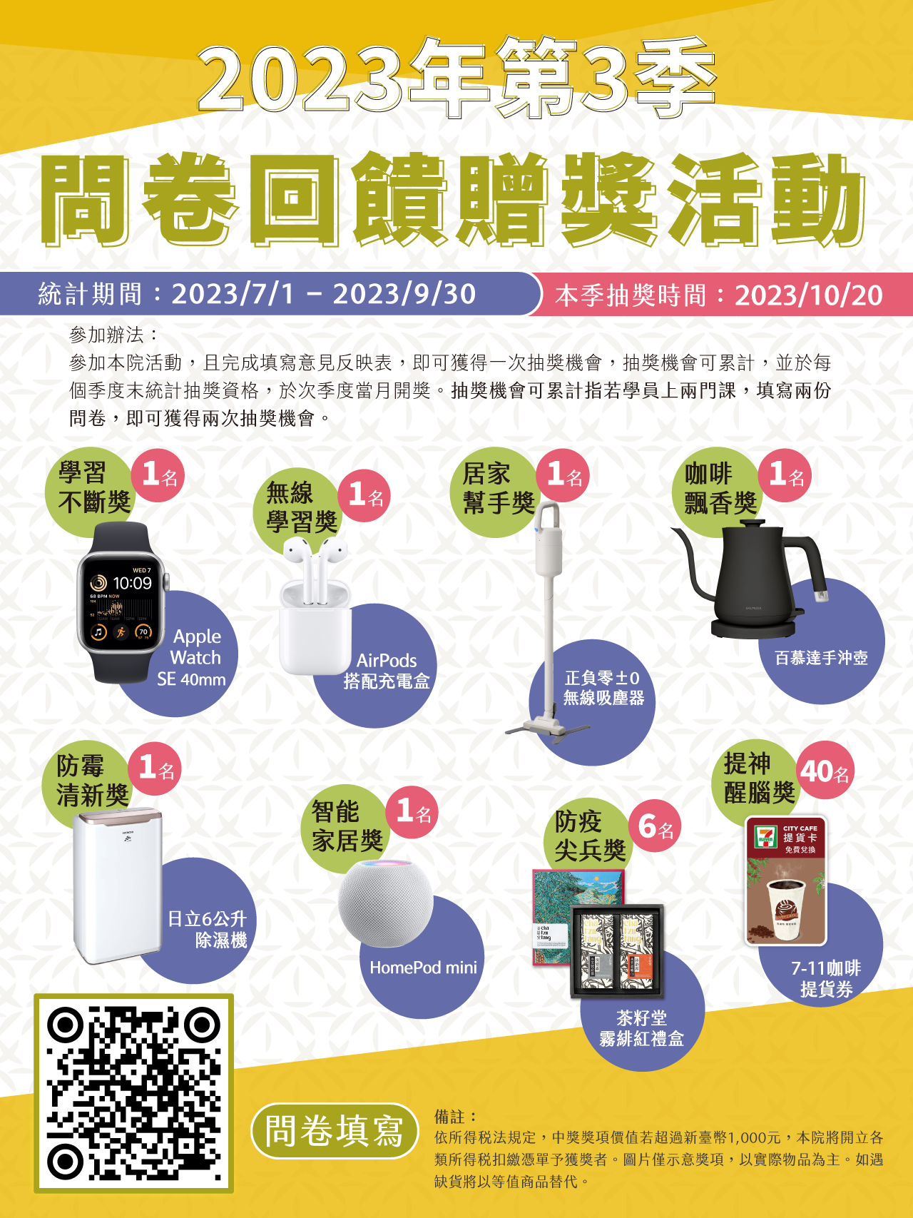 問券回饋贈獎活動